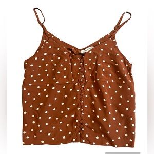 Madewell rust & polka dot tank